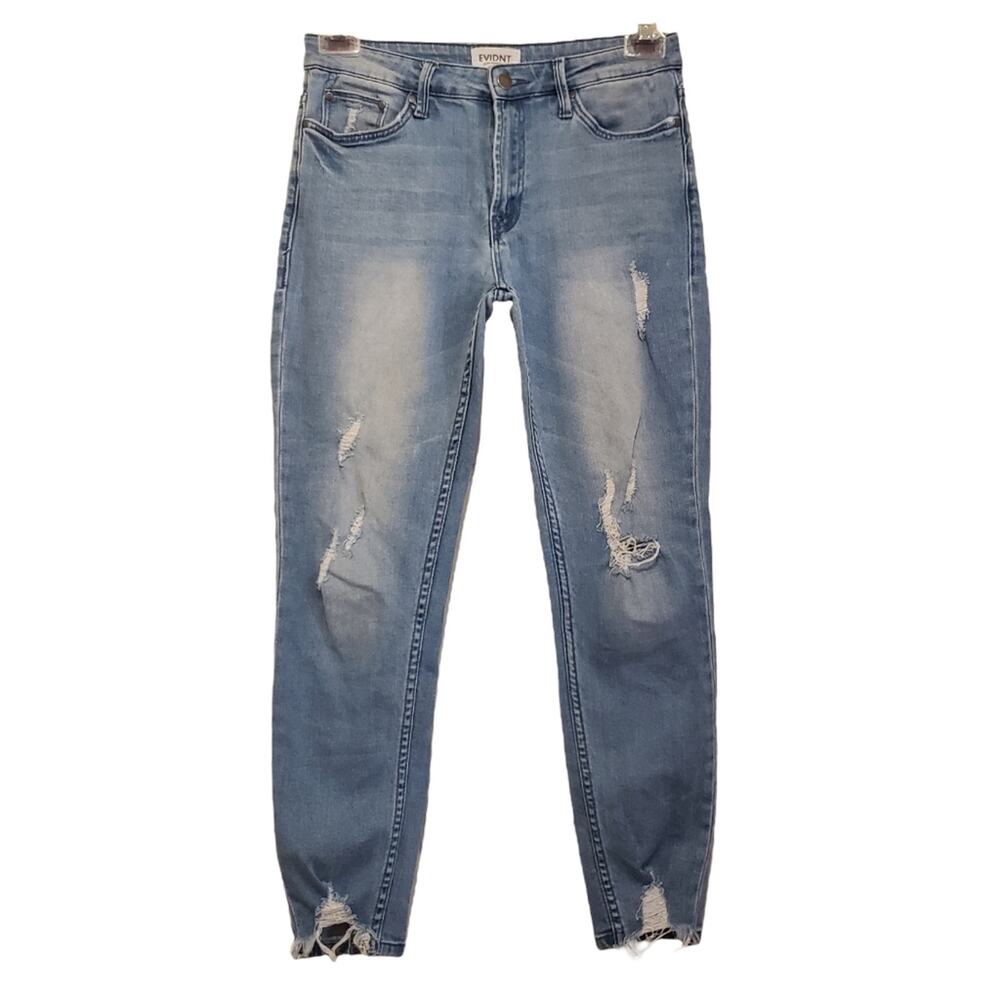 Evidnt Los Angeles Womens 27 Distressed Skinny Jeans